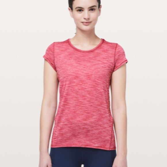 Lululemon Another Mile Short Sleeve - Heathered Violet Red - Picture 1 of 11